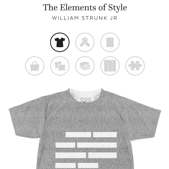 Litographs The Elements of Style by William Strunk Jr.graphic tee short sleeve S - Picture 2 of 9